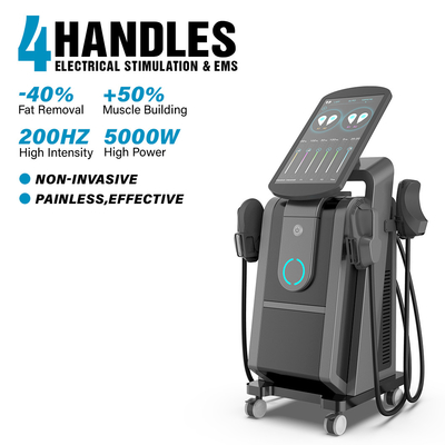 2 alimentazione Ems scultura macchina di bellezza con 4 maniglie stimolante magnetico muscolo costruzione pelvica pavimento macchina